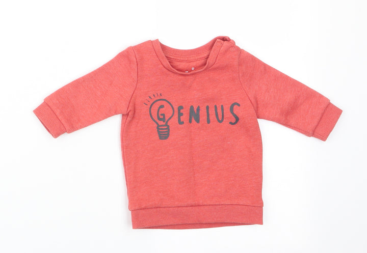 Fred & Flo Boys Orange   Pullover Jumper Size 0-3 Months  - Little Genius