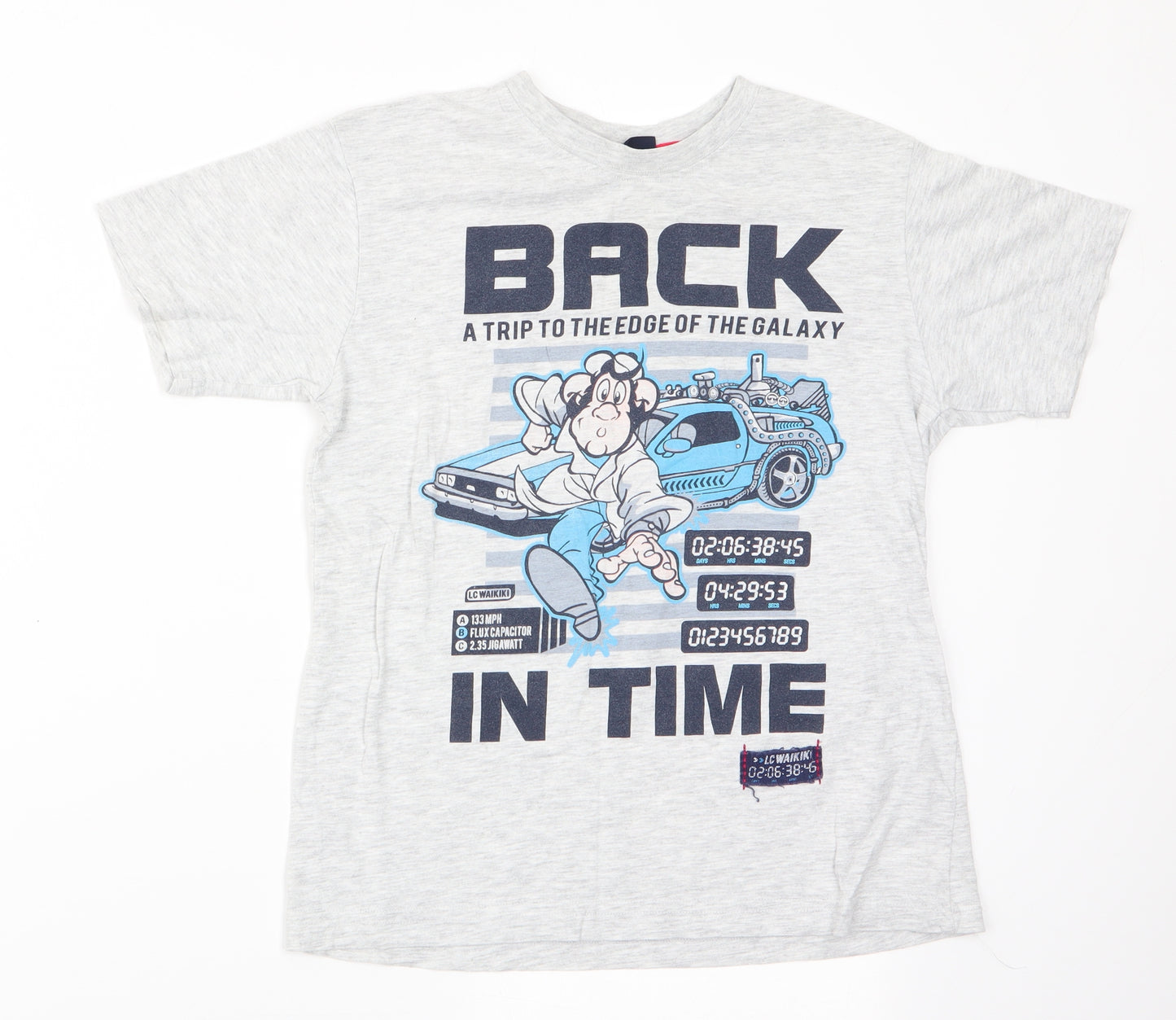 LC Waikiki Boys Grey   Basic T-Shirt Size 8-9 Years  - Back in Time