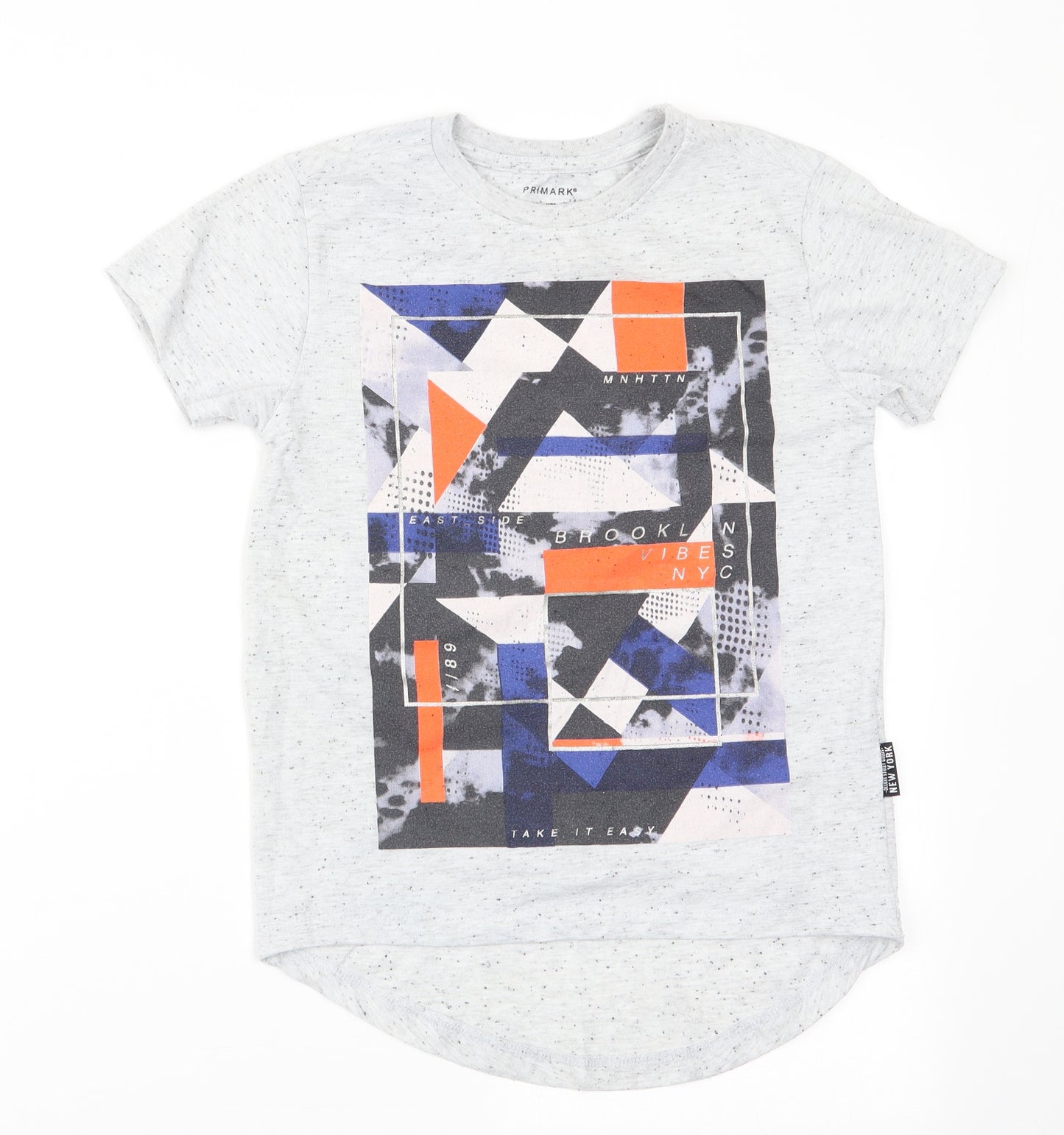 Primark Boys Grey   Basic T-Shirt Size 7-8 Years  - Brooklyn Vibe