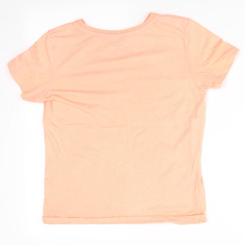 Primark Girls Orange   Basic T-Shirt Size 9-10 Years  - Long Beach