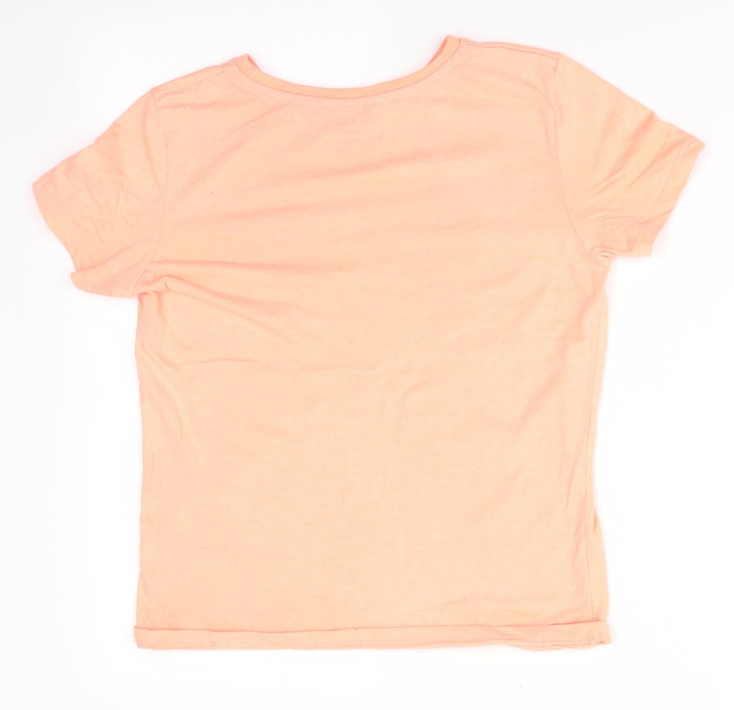 Primark Girls Orange   Basic T-Shirt Size 9-10 Years  - Long Beach