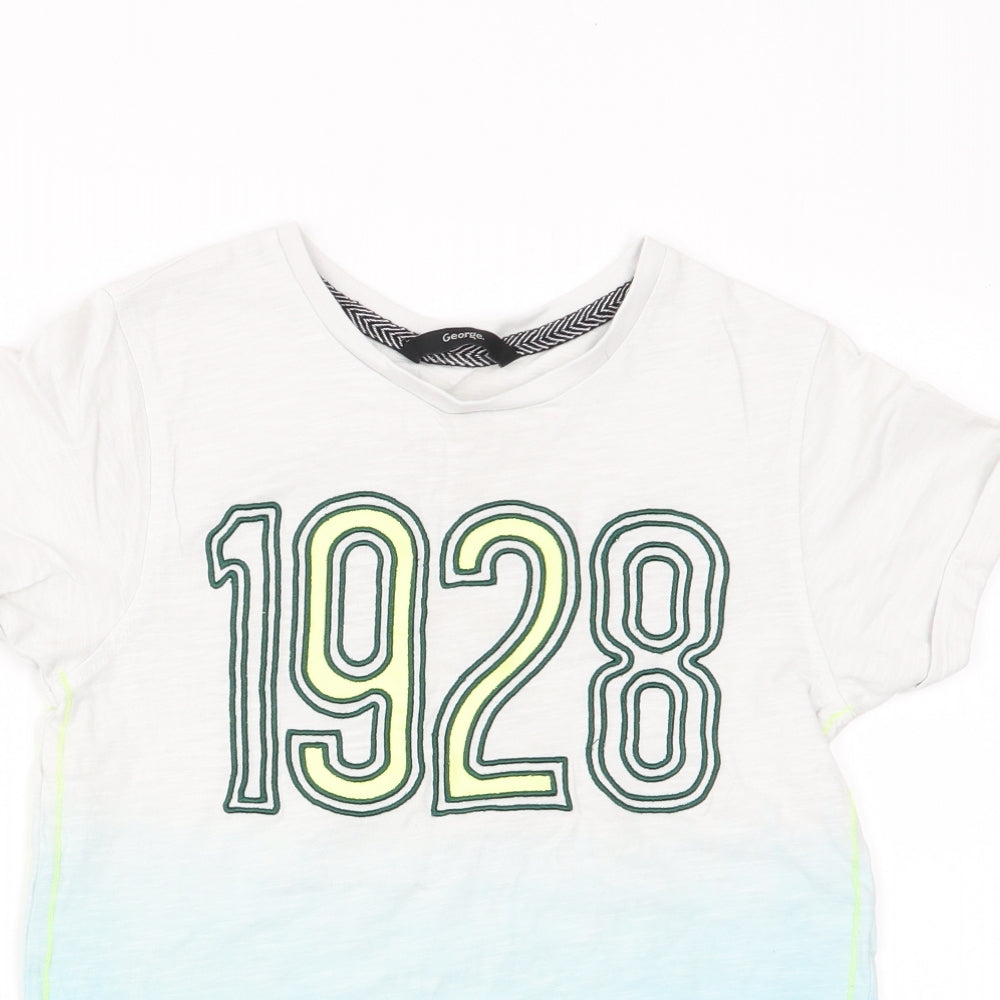 George Boys Blue   Basic T-Shirt Size 7-8 Years  - 1928