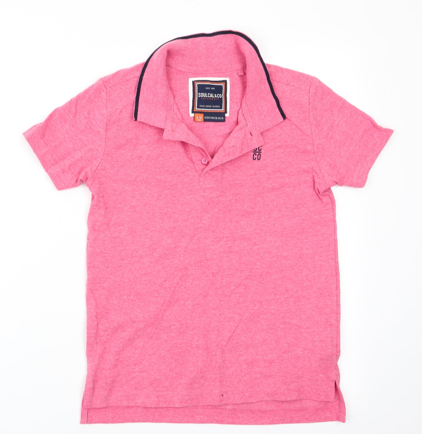 Soul & Co Boys Red   Basic Polo Size 9-10 Years  - SCCO