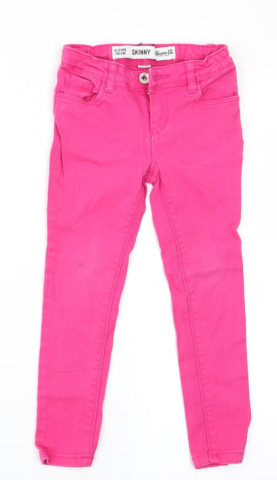 Denim Co Girls Pink   Skinny Jeans Size 4-5 Years