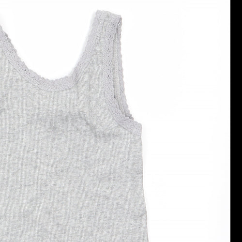 I Love Girlswear Girls Grey   Basic Tank Size 3 Years  - lace trim