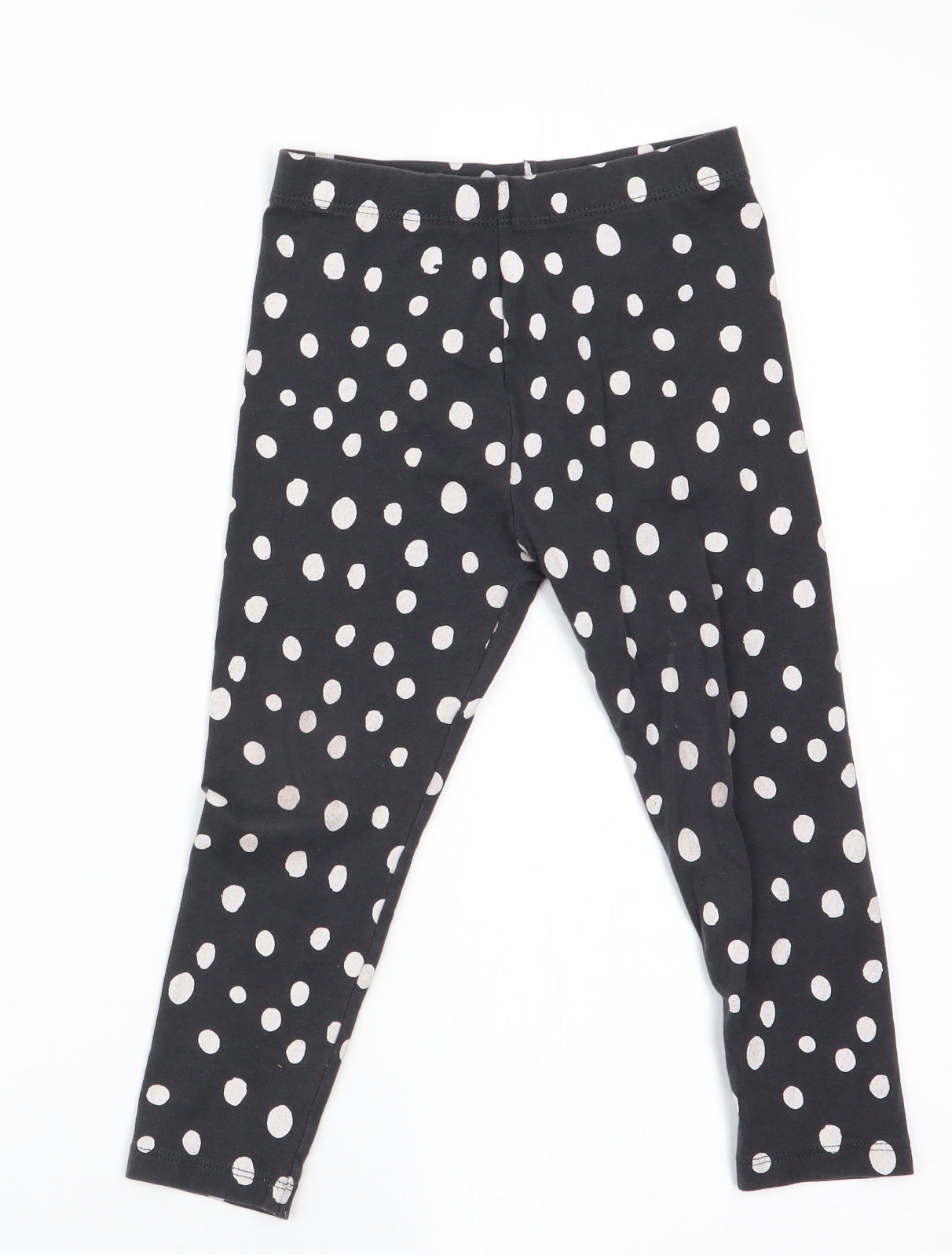 George Girls Black Polka Dot  Jegging Trousers Size 3-4 Years