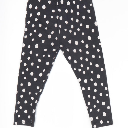 George Girls Black Polka Dot  Jegging Trousers Size 3-4 Years