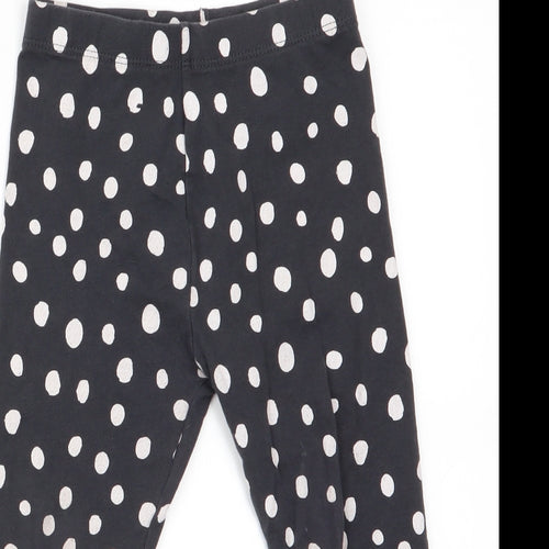 George Girls Black Polka Dot  Jegging Trousers Size 3-4 Years