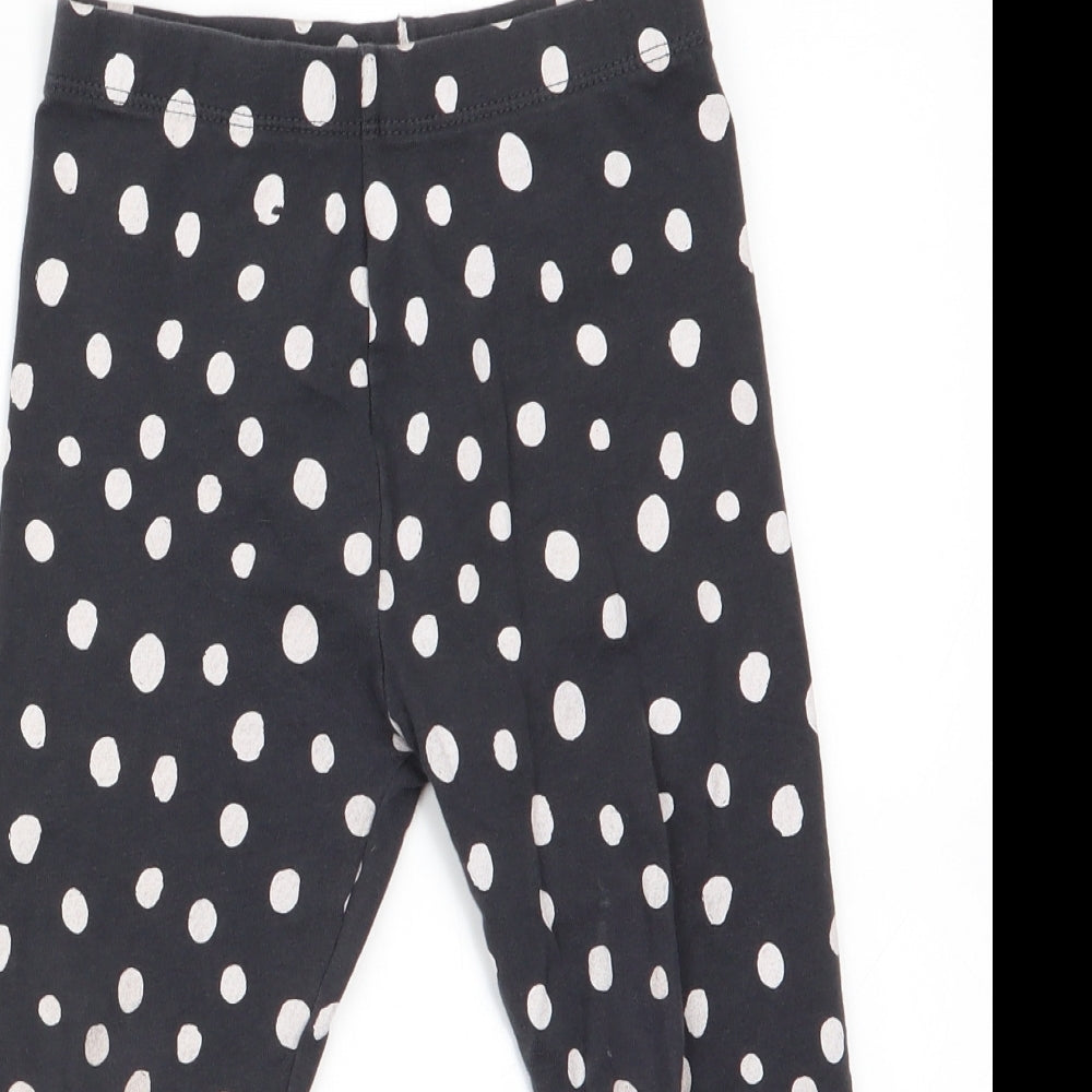 George Girls Black Polka Dot  Jegging Trousers Size 3-4 Years