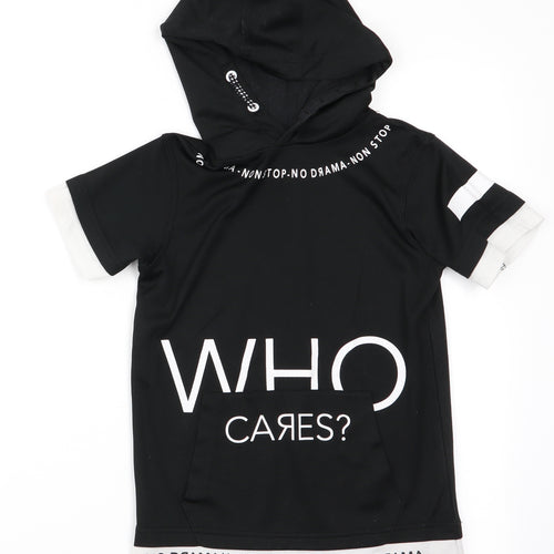 George Boys Black   Jersey T-Shirt Size 5-6 Years  - Who Cares