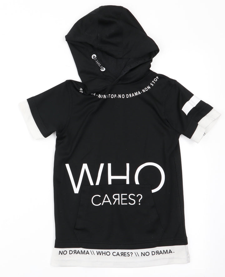 George Boys Black   Jersey T-Shirt Size 5-6 Years  - Who Cares