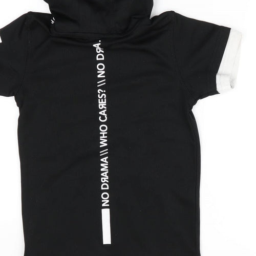 George Boys Black   Jersey T-Shirt Size 5-6 Years  - Who Cares