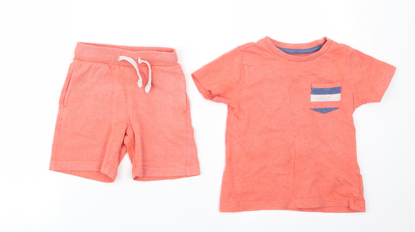 Surfer Dude Baby Orange   Shorts Set Outfit/Set Size 18-24 Months  - shorts & t-shirt