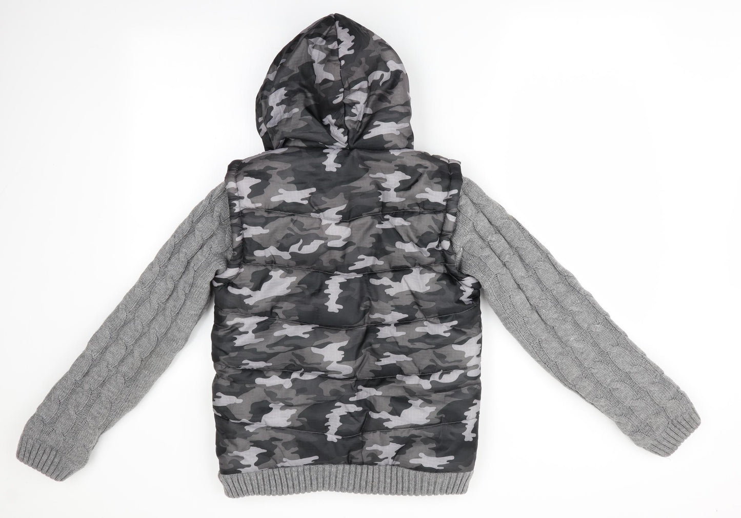 No Fear Boys Grey Camouflage  Anorak Coatigan Size 13 Years