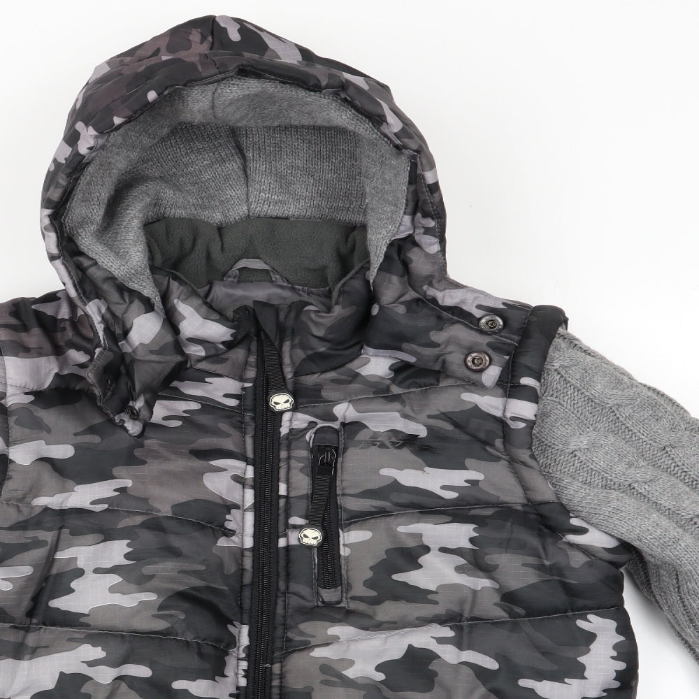 No Fear Boys Grey Camouflage  Anorak Coatigan Size 13 Years