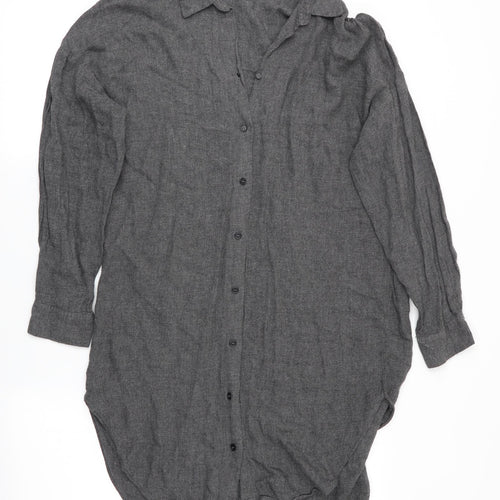 Zara Womens Grey   Shirt Dress  Size 4