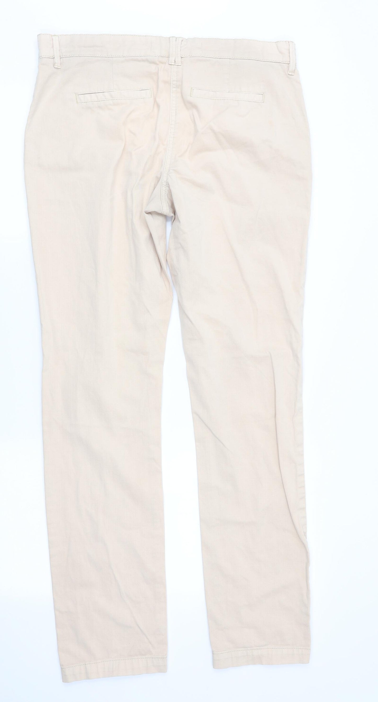 NEXT Womens Beige   Chino Trousers Size 10 L32 in