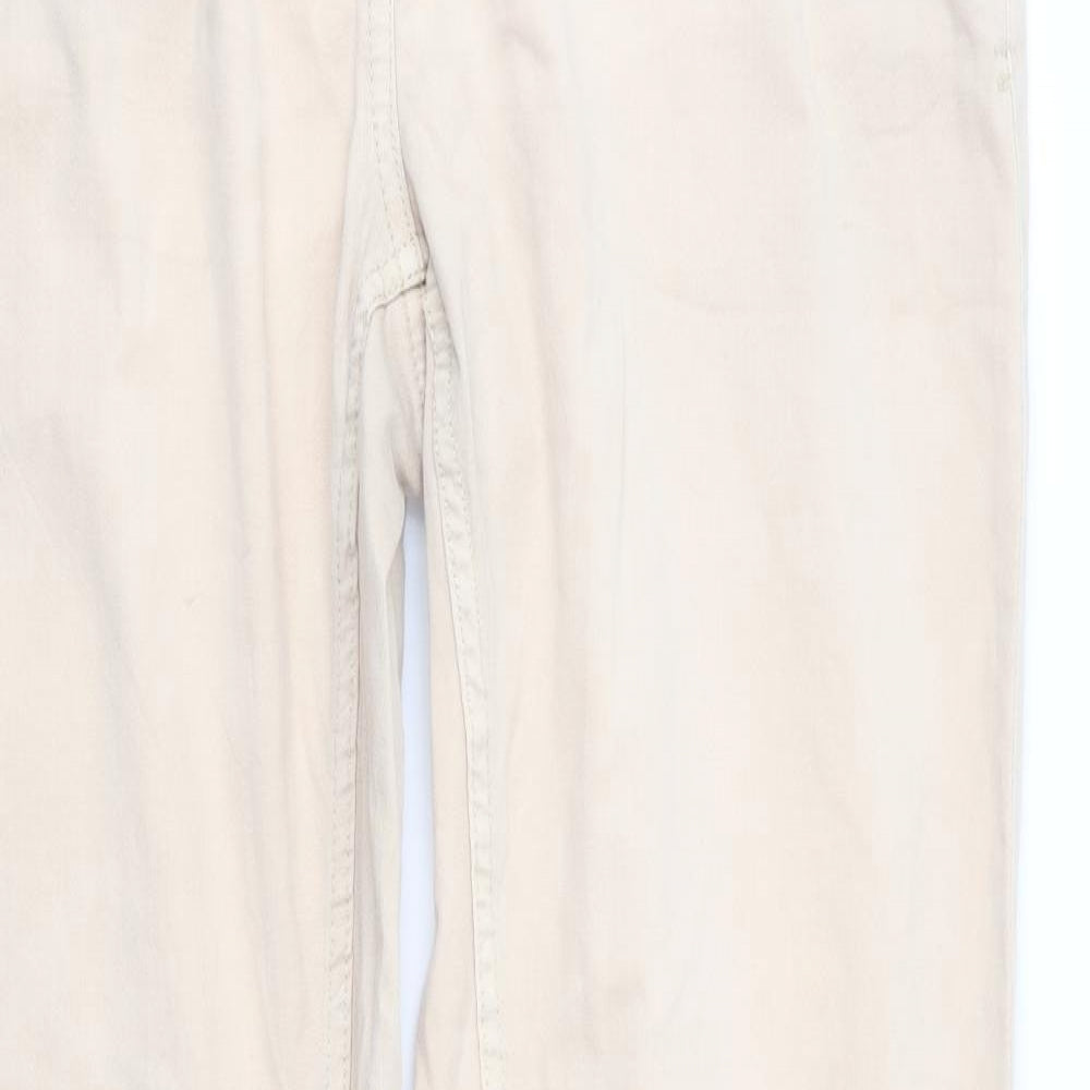 NEXT Womens Beige   Chino Trousers Size 10 L32 in