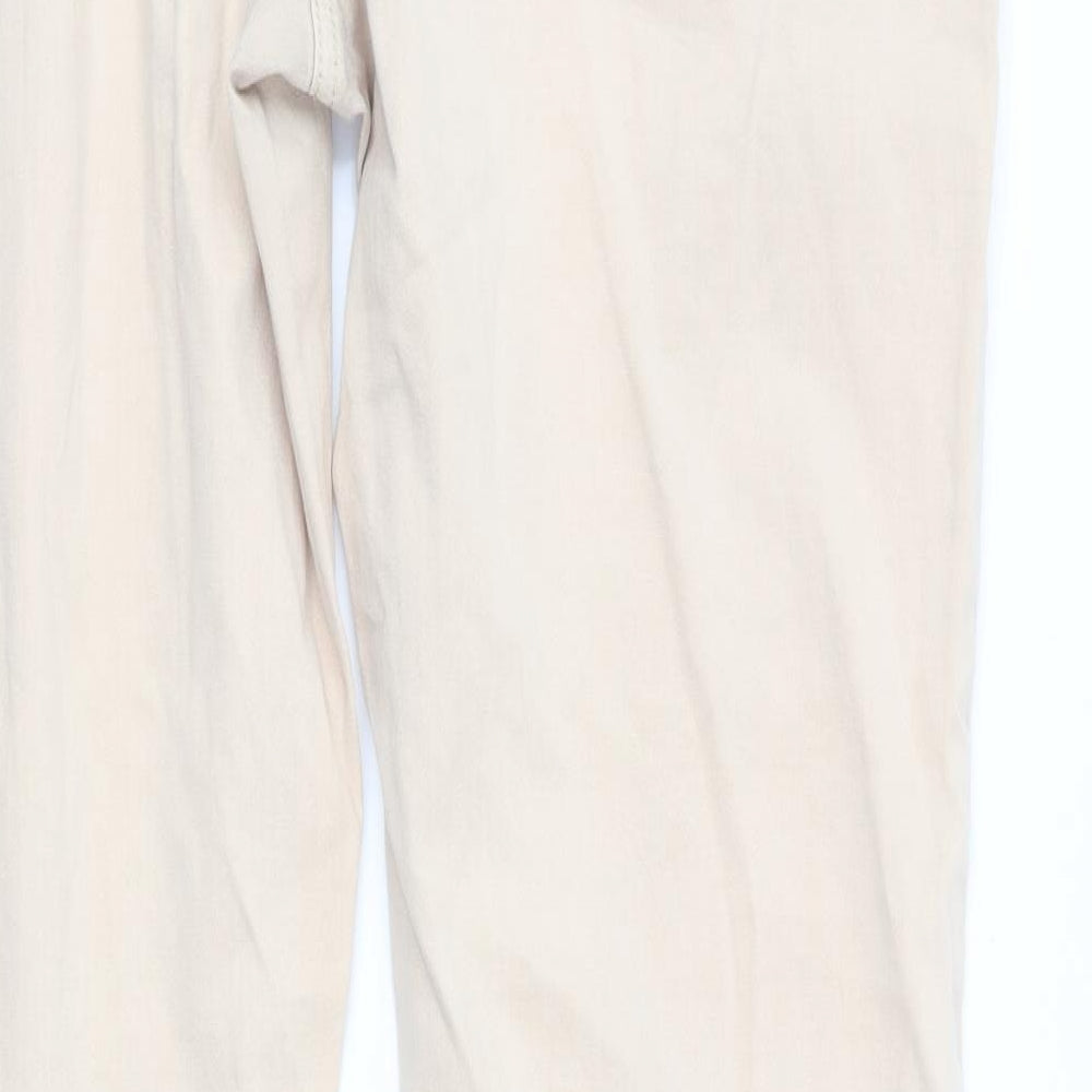 NEXT Womens Beige   Chino Trousers Size 10 L32 in
