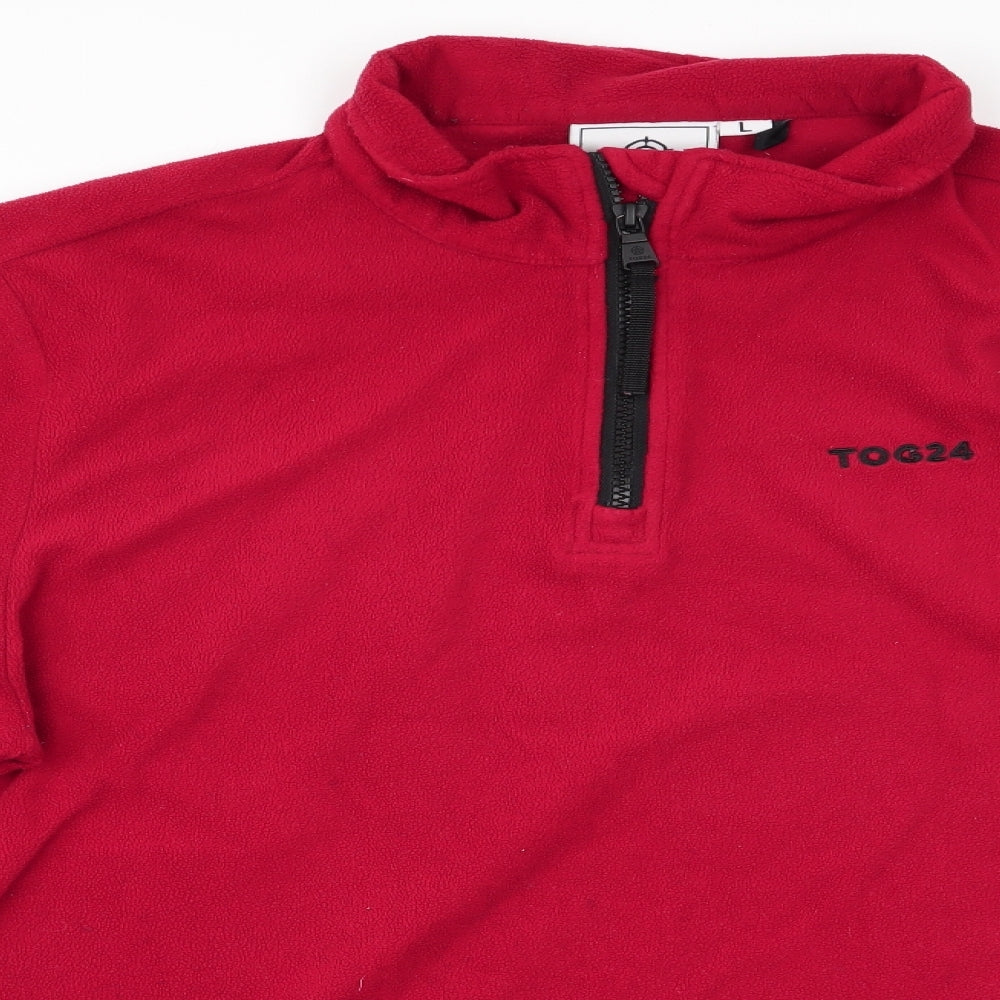 TOG 24 Mens Red   Jacket Coat Size L  - Fleece Jacket Pullover