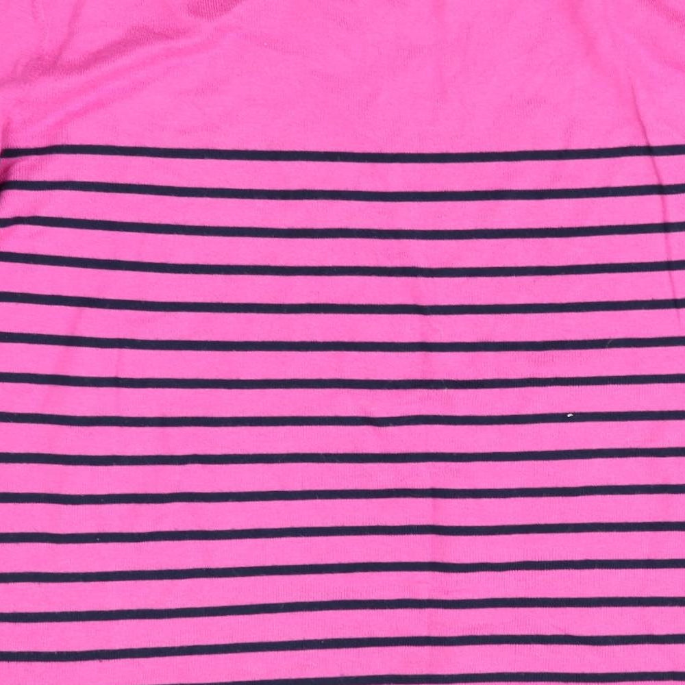 Crew Clothing company Womens Pink Striped  Pullover Jumper Size 14