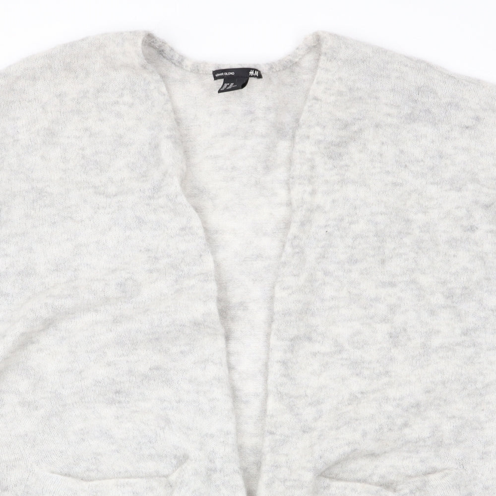 H&M Womens Grey   Cardigan Jumper Size 4  - Longline Cardigan