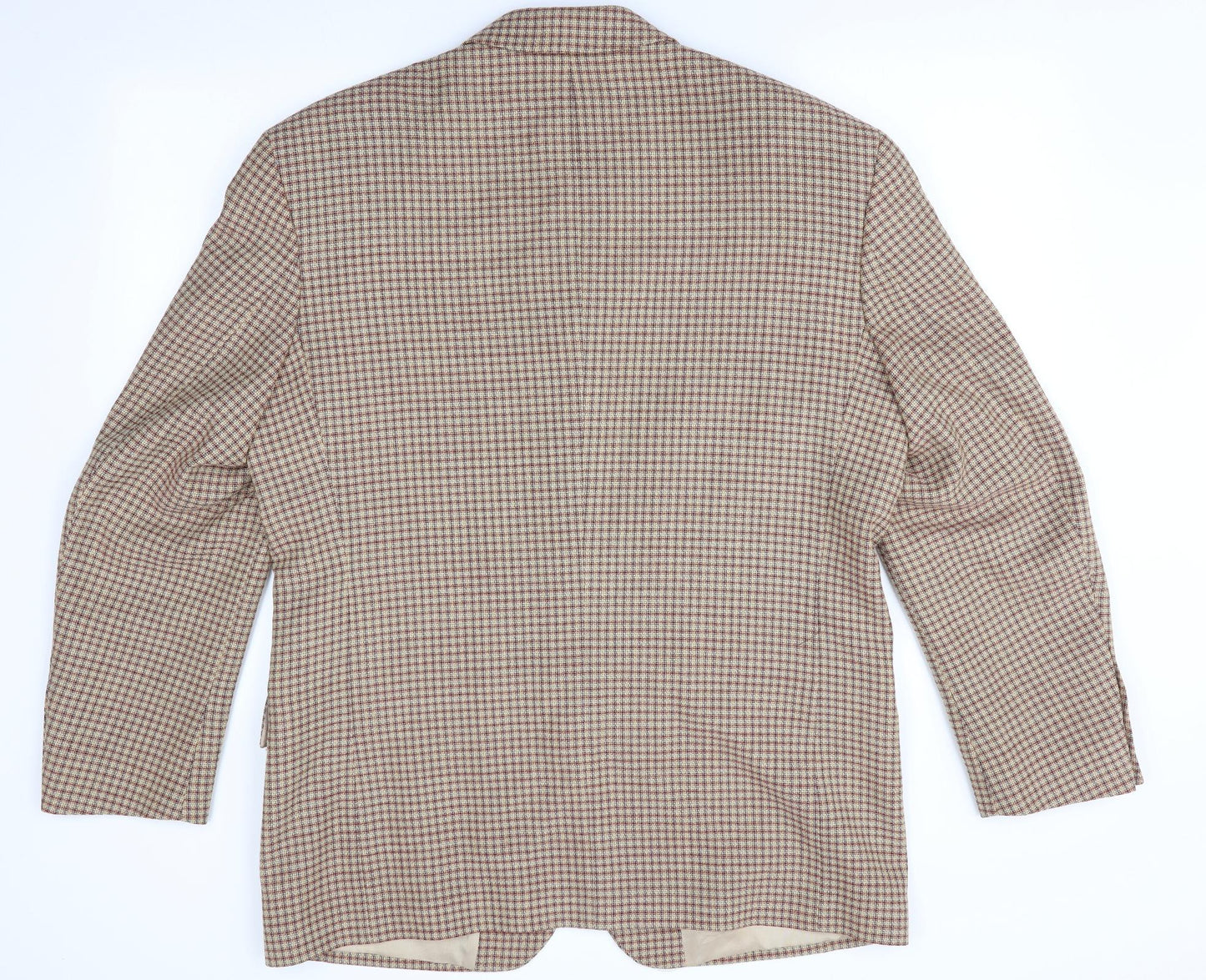 REMUS Mens Brown Check  Jacket Blazer Size 42