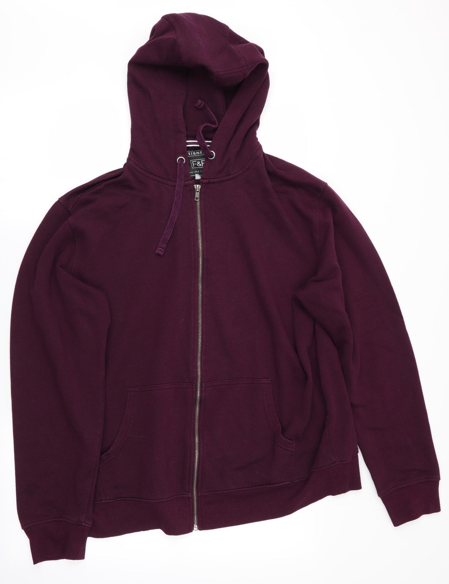 Florence and Fred Mens Purple   Full Zip Hoodie Size XL