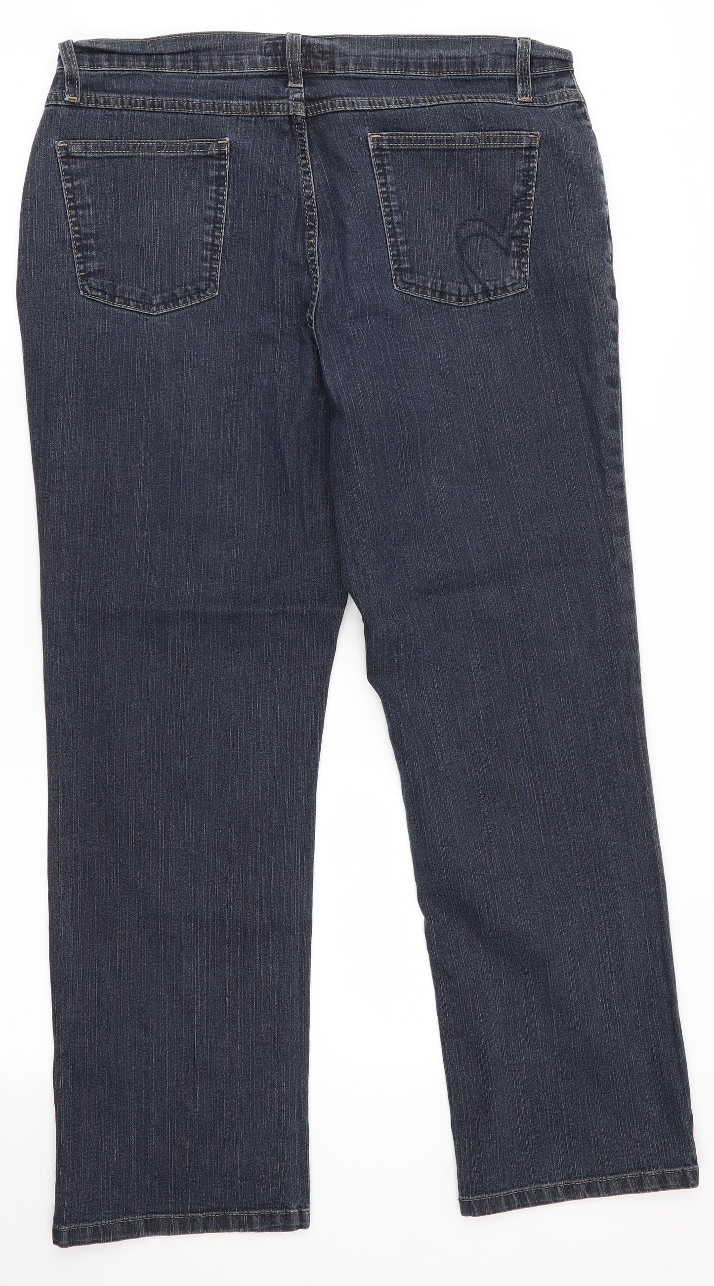 Per Una Womens Blue   Straight Jeans Size 16 L27 in - Soft Denim