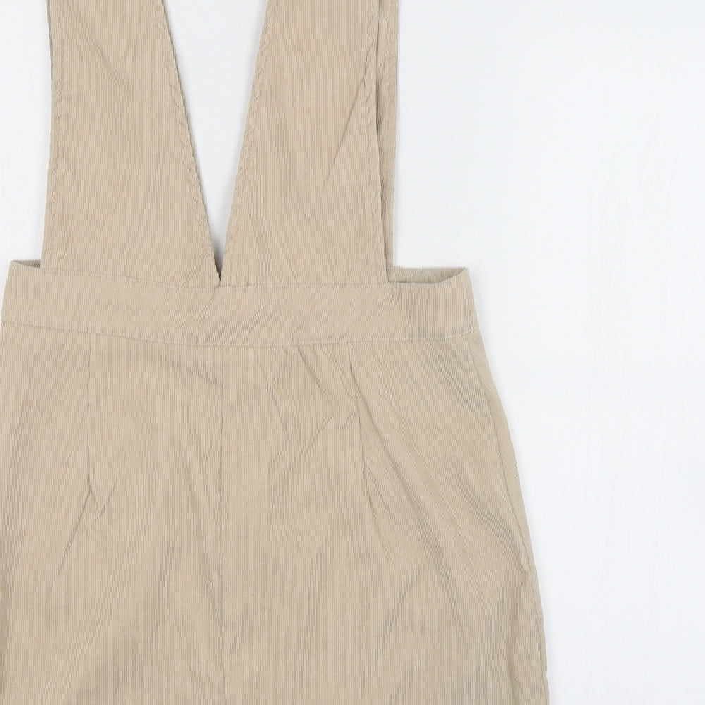 Nasty Gal Womens Beige   Dungaree One-Piece Size 12