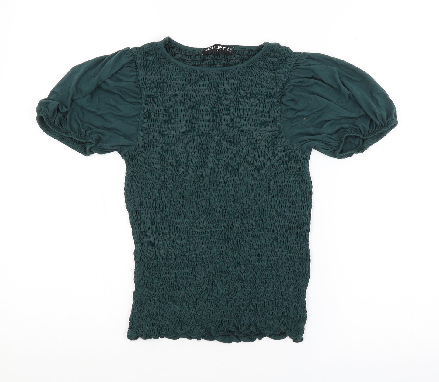 Select Womens Green   Basic Blouse Size M
