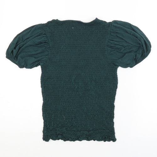 Select Womens Green   Basic Blouse Size M