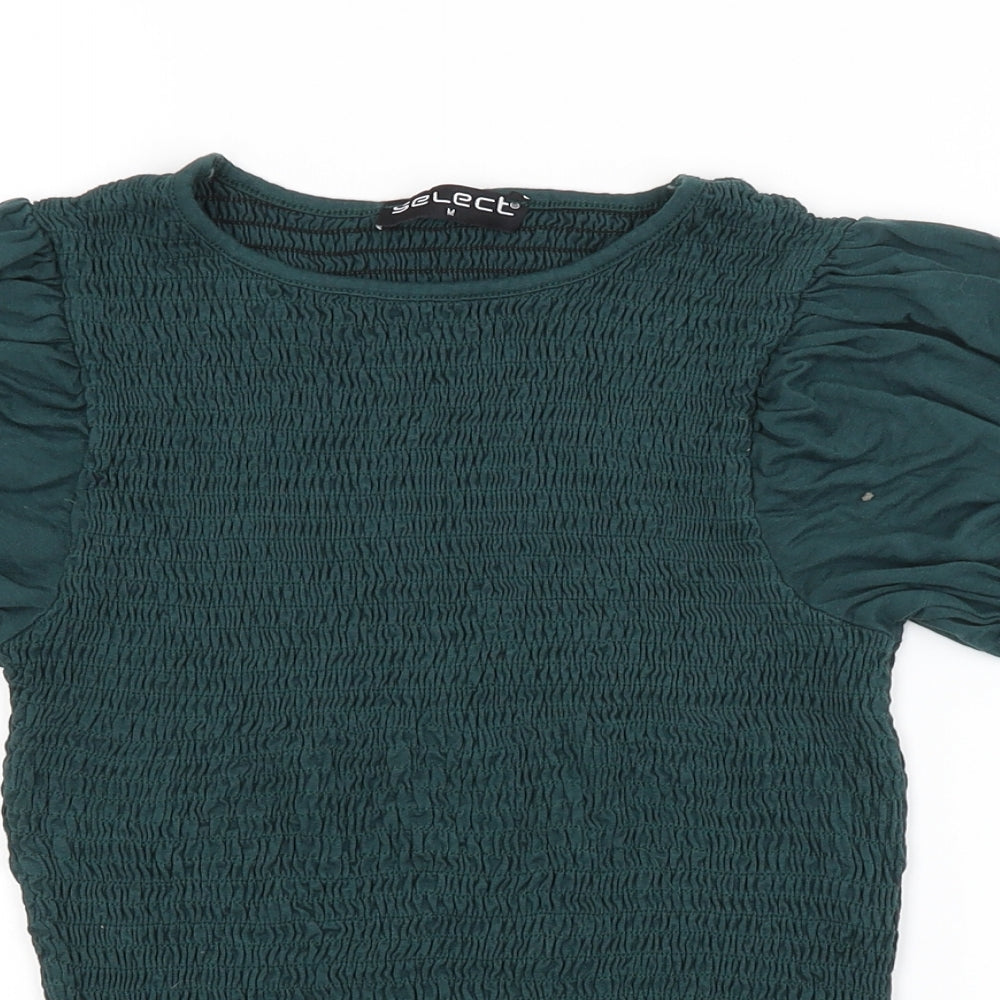 Select Womens Green   Basic Blouse Size M