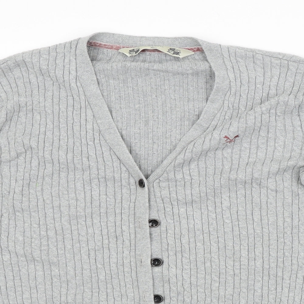 Crew Clothing Womens Grey   Cardigan Jumper Size 10