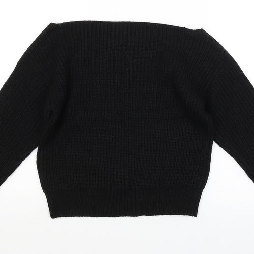 Boohoo Womens Black   Pullover Jumper Size M