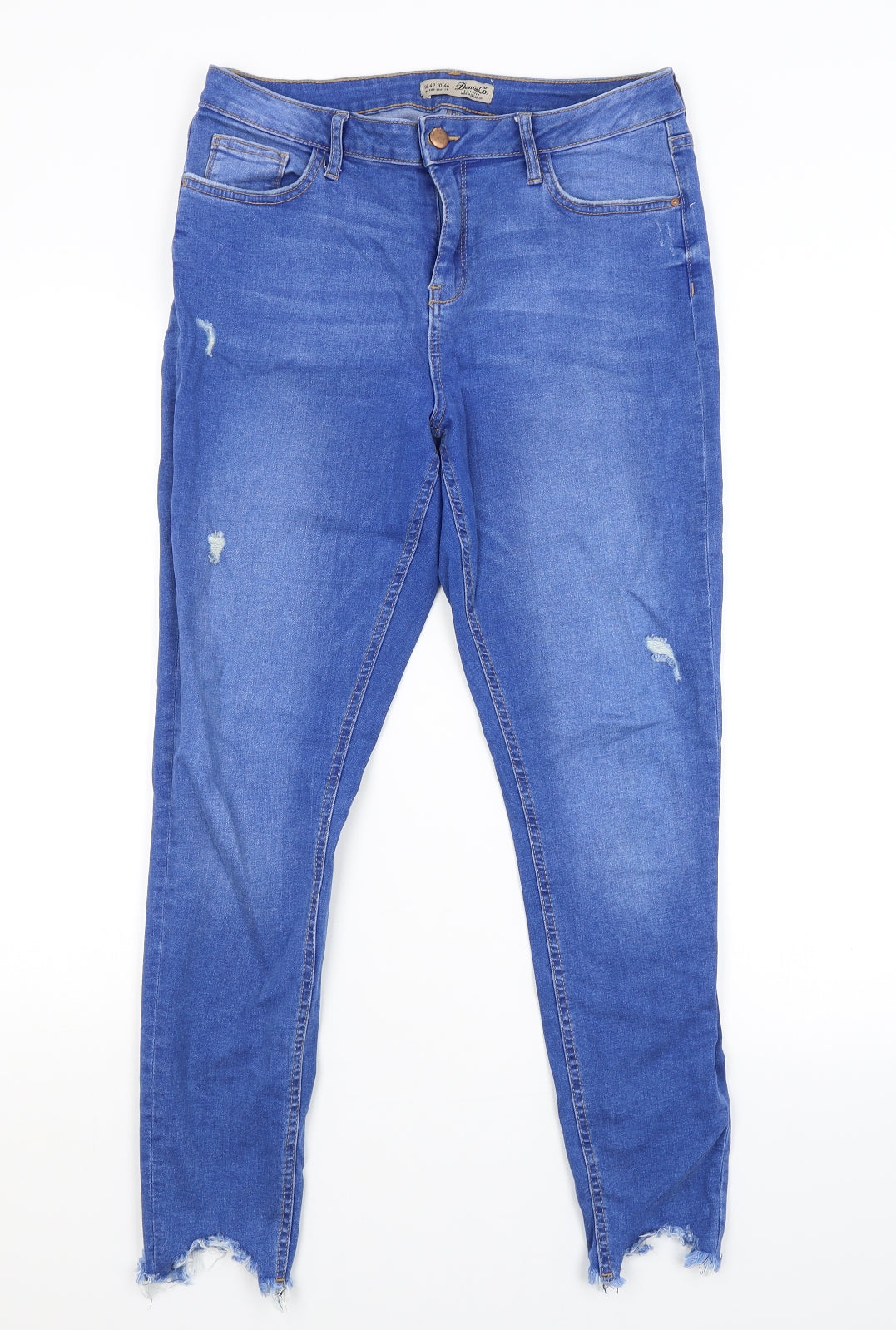 DENIM CO. Womens Blue   Straight Jeans Size 14 L28 in