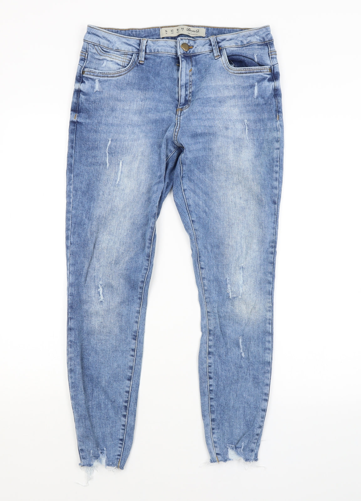 DENIM CO. Womens Blue   Straight Jeans Size 14 L27 in