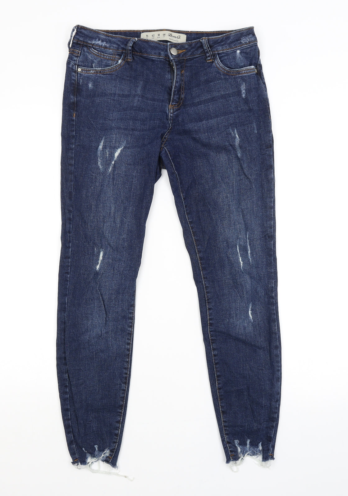 DENIM CO. Womens Blue   Straight Jeans Size 14 L27 in