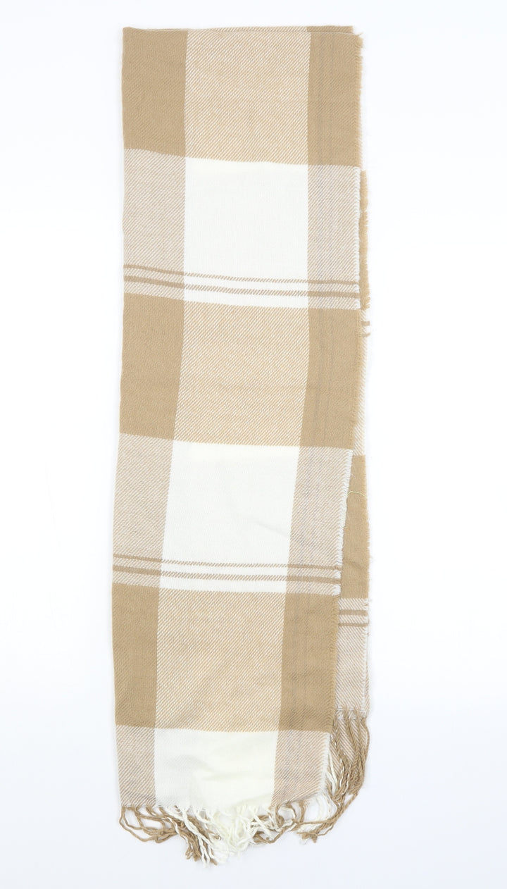 Preworn Unisex Brown Check Scarf