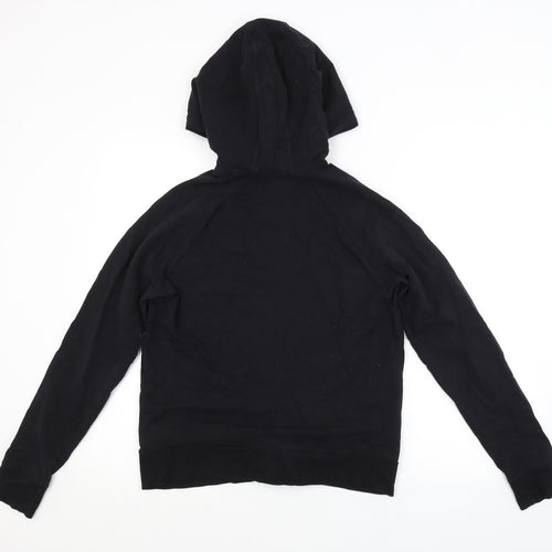 M&S Womens Black   Full Zip Hoodie Size 12