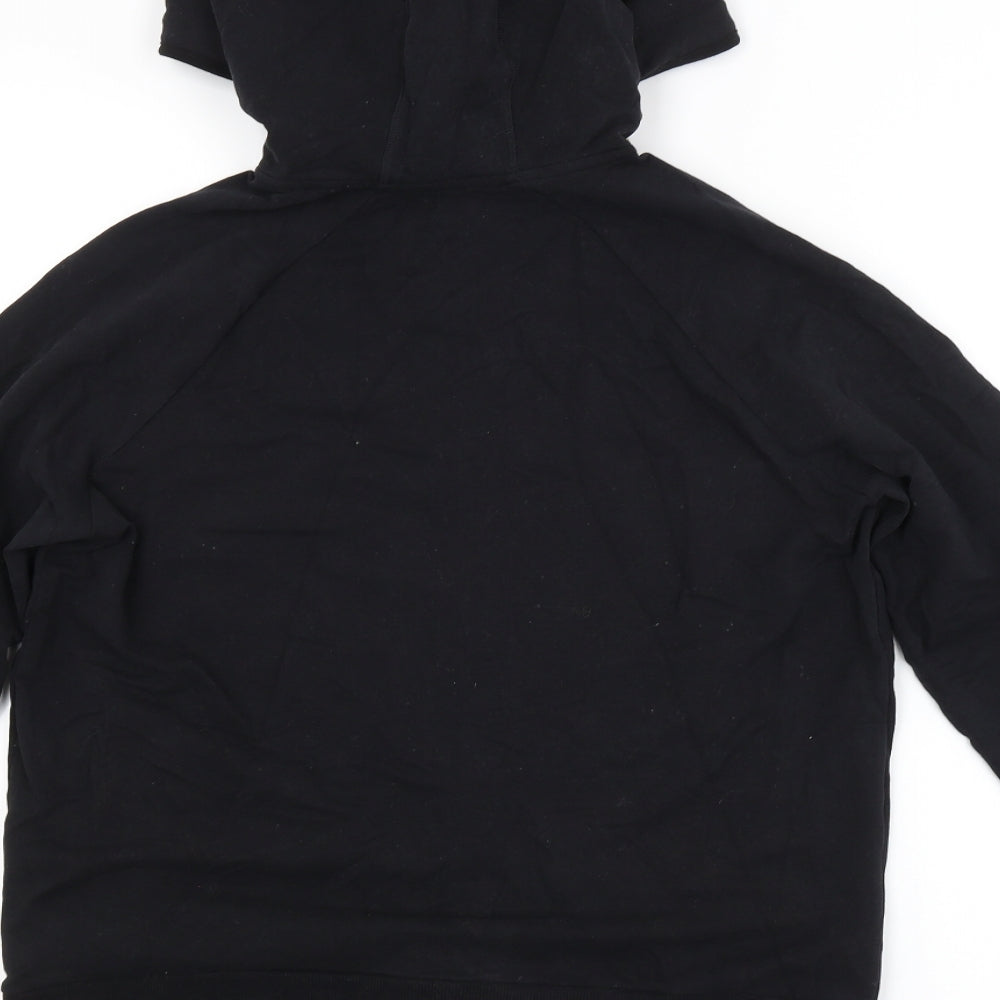 M&S Womens Black   Full Zip Hoodie Size 12