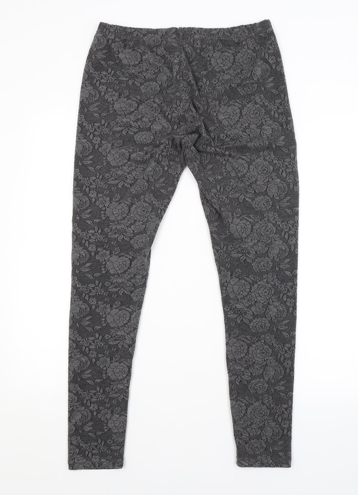 Atmosphere Womens Grey Floral  Jogger Leggings Size 14 L28 in