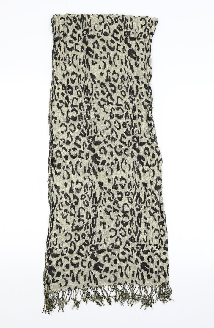 Preworn Womens Gold Animal Print Scarf