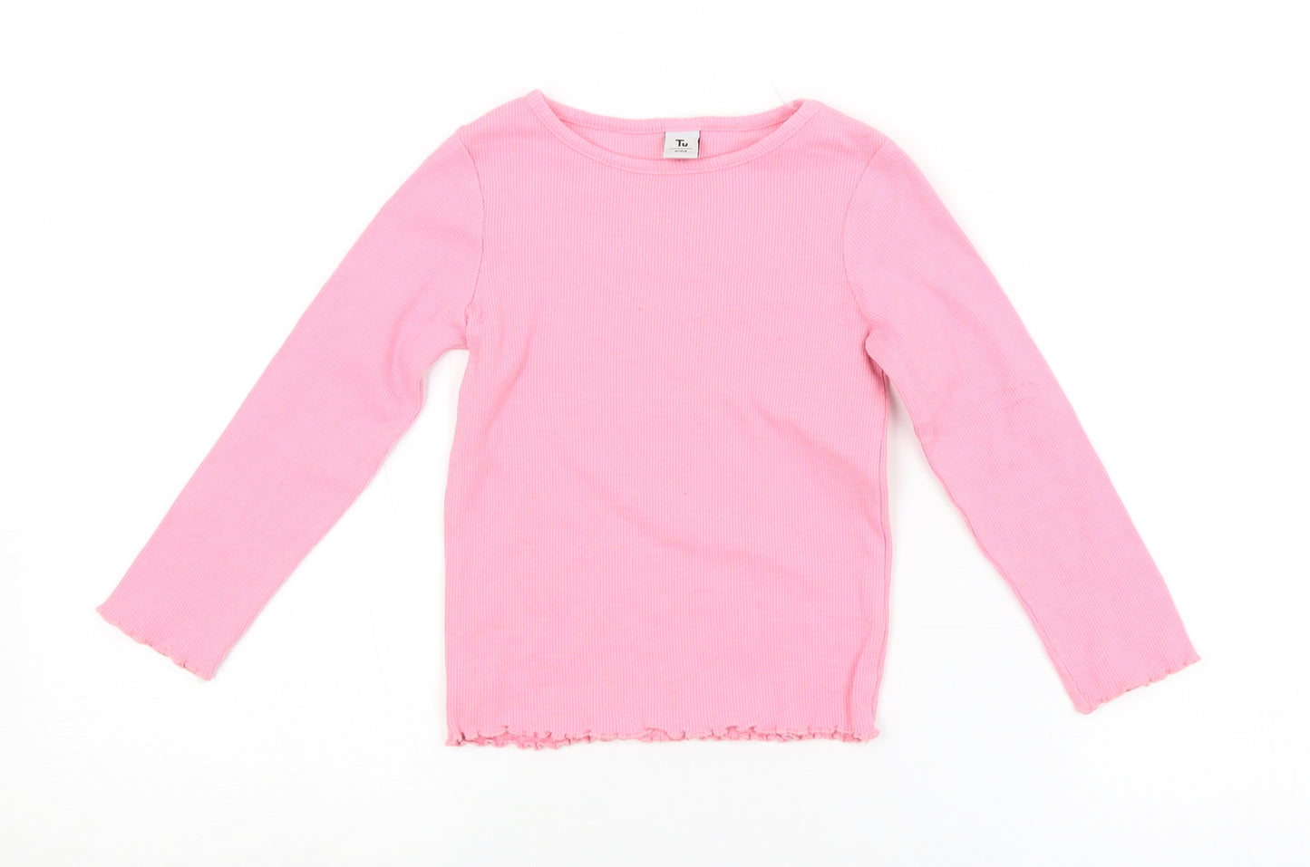 TU Girls Pink   Basic T-Shirt Size 3-4 Years