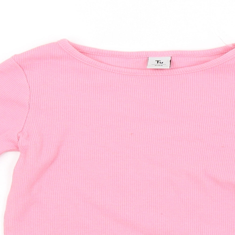 TU Girls Pink   Basic T-Shirt Size 3-4 Years