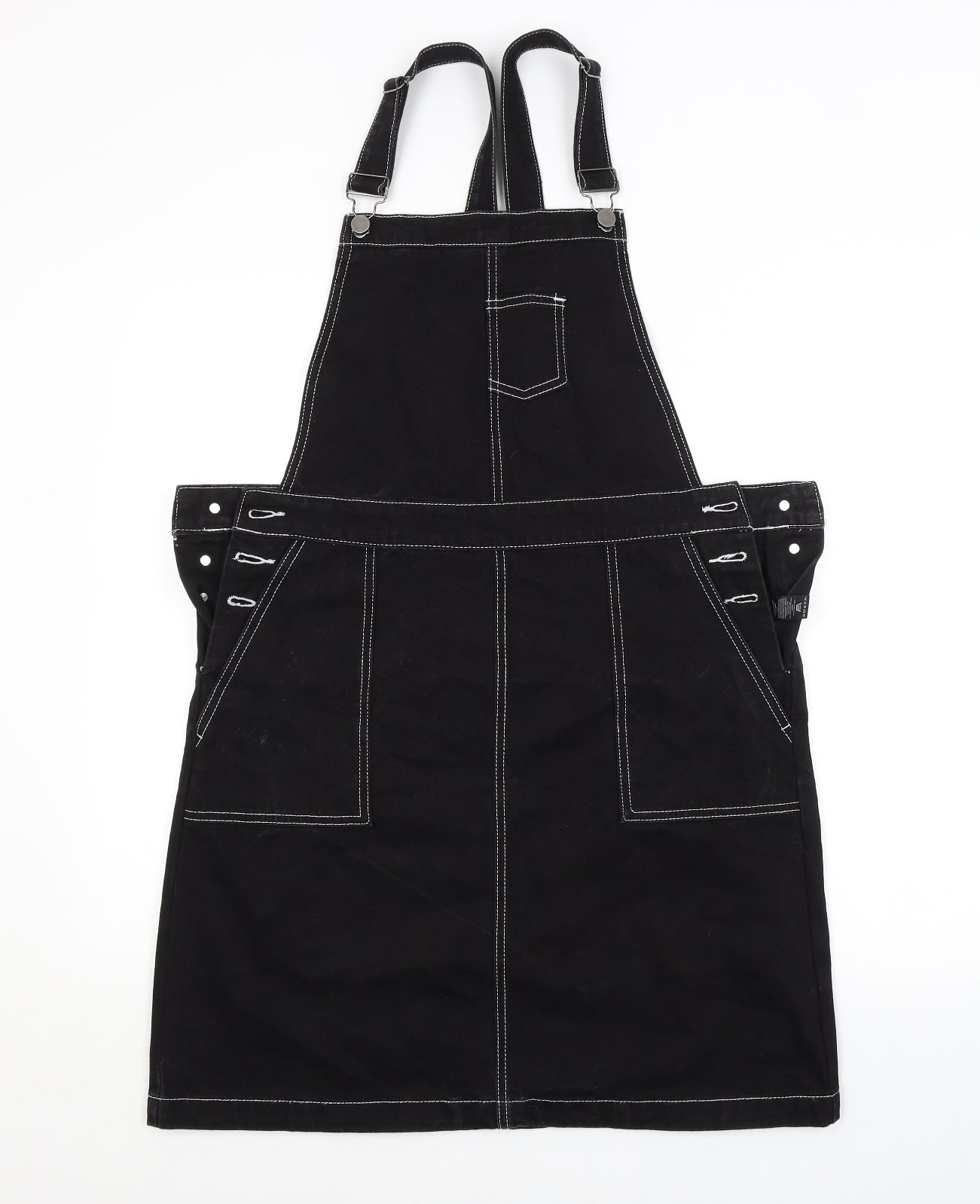 TU Womens Black   Pinafore/Dungaree Dress  Size 14