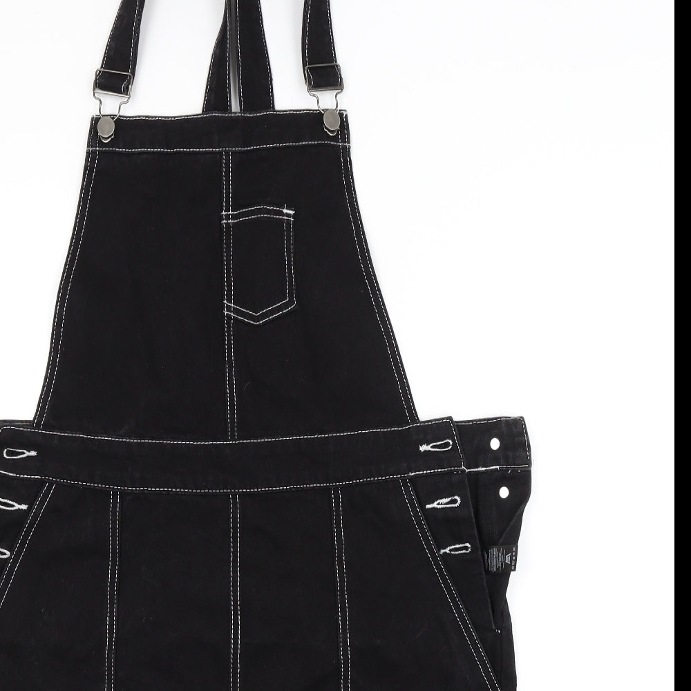 TU Womens Black   Pinafore/Dungaree Dress  Size 14