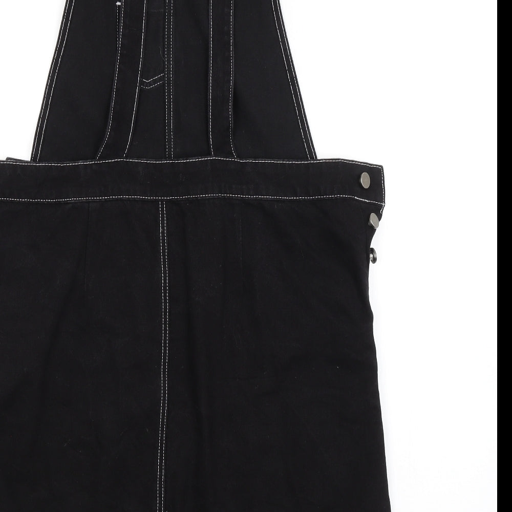 TU Womens Black   Pinafore/Dungaree Dress  Size 14