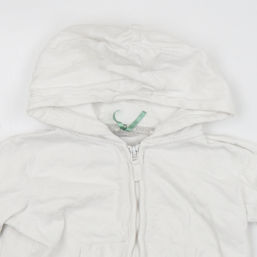 NEXT Girls White   Full Zip Hoodie Size 9 Years
