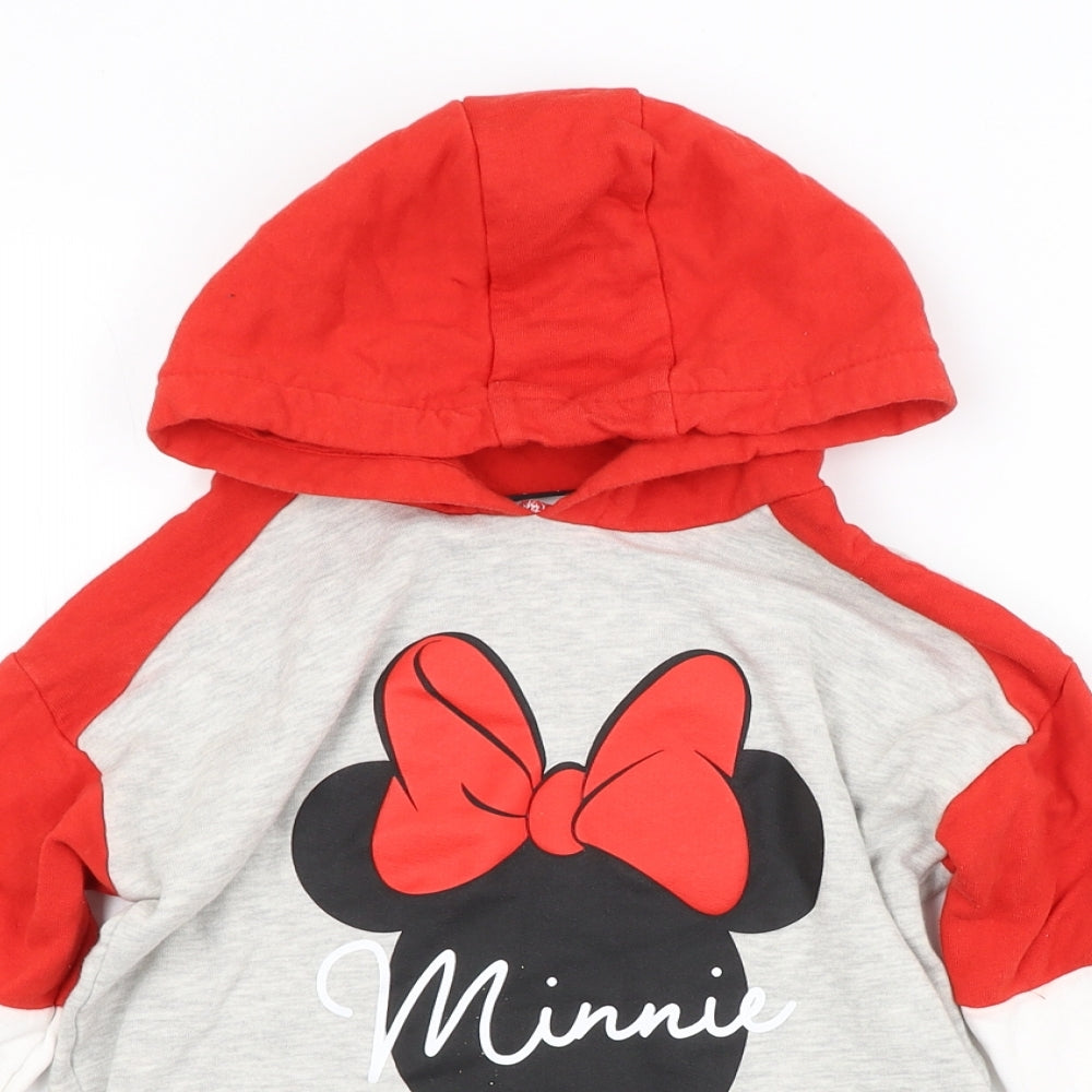 George Girls Multicoloured   Pullover Hoodie Size 7-8 Years  - MINNIE MOUSE